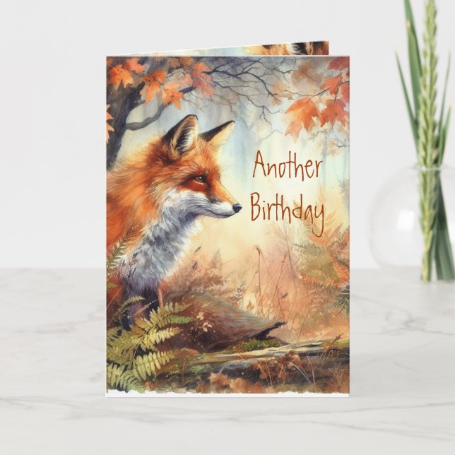 Funny Punny Fox  Birthday  Animal Wildlife Nature Card (Front)