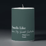 Funny Punny Smells Like Husband Boyfriend Gift  Pillar Candle<br><div class="desc">Elevate your gift-giving with our exclusive Funny Punny "Smells Like Husband/Boyfriend" Gift Pillar Candle. This unique candle combines humor and warmth, making it the perfect present for the special man in your life. Whether it's for an anniversary, a birthday, or just to show your appreciation, this candle's witty messages will...</div>
