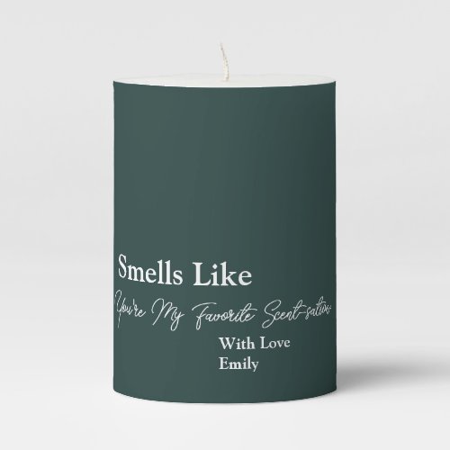 Funny Punny Smells Like Husband Boyfriend Gift  Pillar Candle