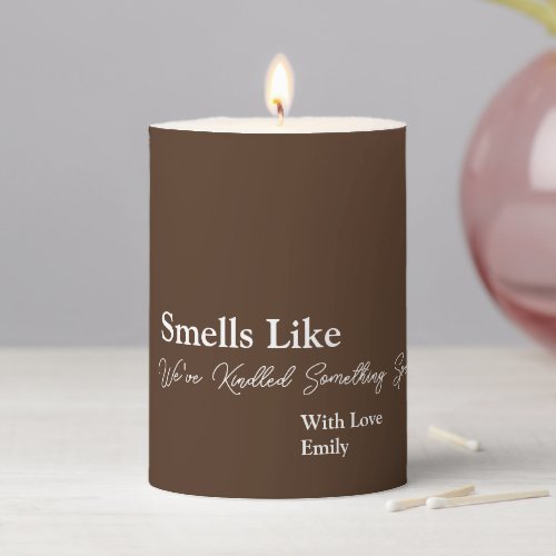 Funny Punny Smells Like Husband Boyfriend Gift  Pillar Candle