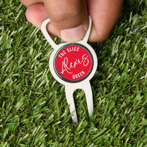 Funny Punny The Slice Queen Divot Tool