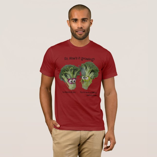 Funny Puns Broccoli Talk T-Shirt (Front Full)