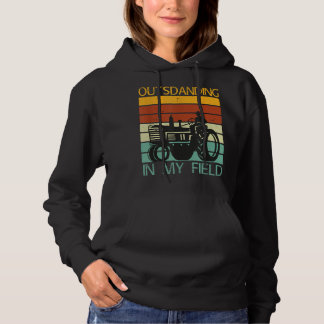 Funny Puns Outstanding in My Field Farms Tractors  Hoodie