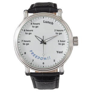 Funny Pupil Student 9 to 4 School Hours Countdown Watch