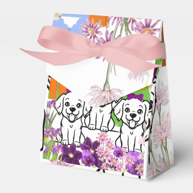 Funny Puppies Favor Box (Front Side)