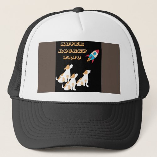 funny Puppies Rocket Space Mission  Trucker Hat
