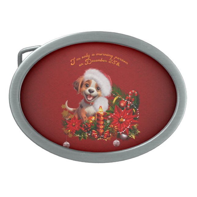 Funny puppy  belt buckle (Front)