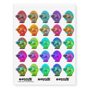 funny puppy cartoon color variations temporary tattoos