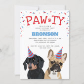 Funny Puppy Dog Birthday Party Invitation (Front)