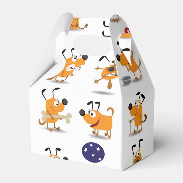 Funny Puppy - Gable Favor Boxes (Front Side)