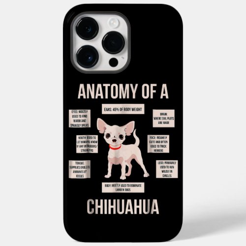 Funny Puppy Gift Anatomy Of A Chihuahua  Case_Mate iPhone 14 Pro Max Case