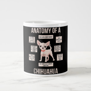 Funny Puppy Gift Anatomy Of A Chihuahua Giant Coffee Mug