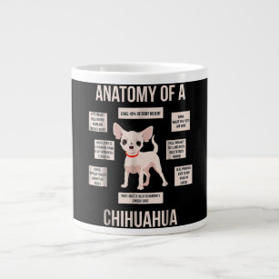 Funny Puppy Gift Anatomy Of A Chihuahua  Giant Coffee Mug