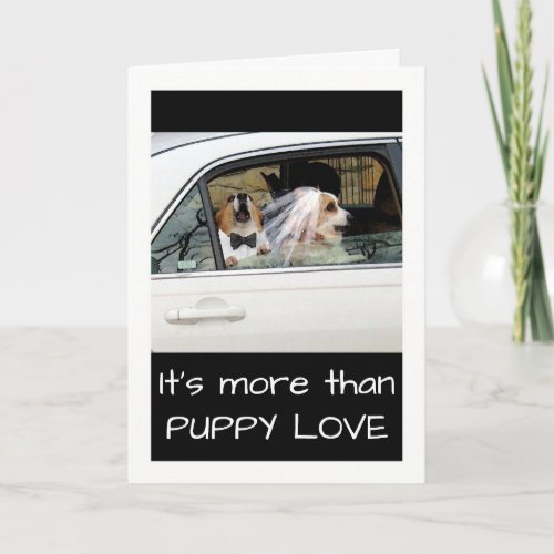 Funny Puppy Love for Wife with Corgi Couple Card