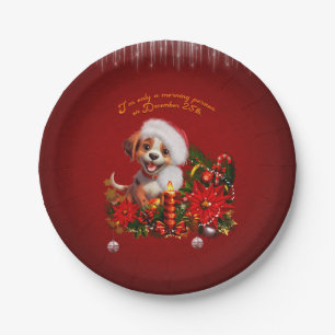 Funny puppy paper plates