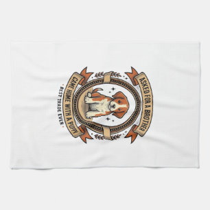 Funny Puppy Shirt Asked for Brother Got a Puppy Vi Kitchen Towel