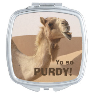 Funny Purdy Camel Compact Mirror