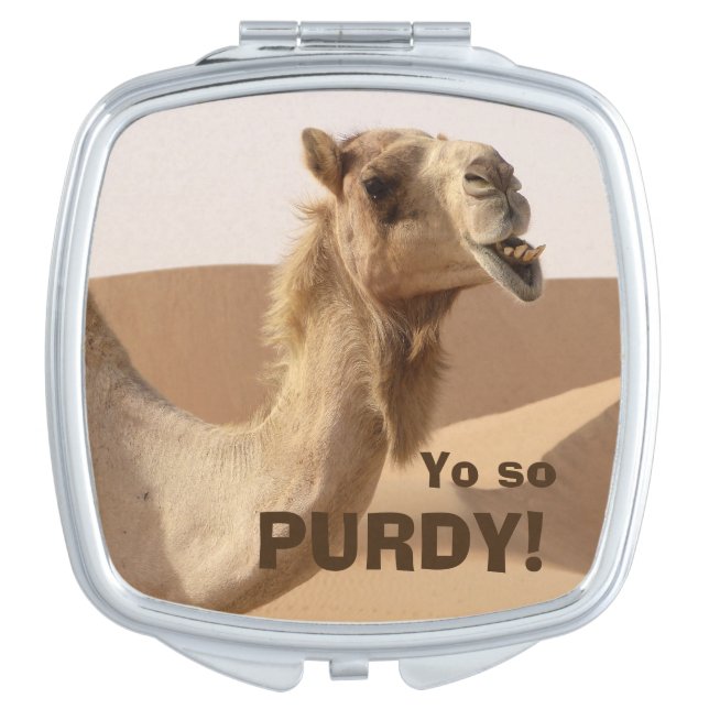 Funny Purdy Camel  Compact Mirror (Front)
