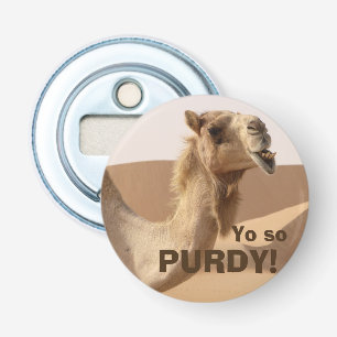 Funny Purdy Camel Photo Bottle Opener
