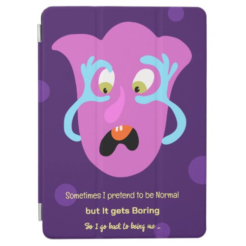 Funny Purple Bluebell Surprised Flower  iPad Air Cover