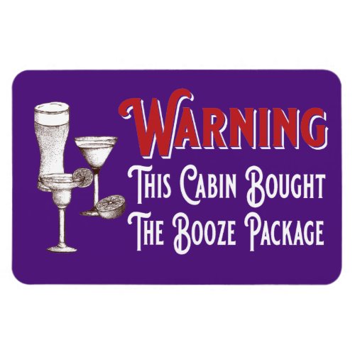 Funny Purple Booze Cabin Door Cruise Ship Magnet