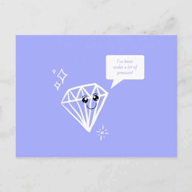 Funny Purple Diamond Postcard (Front)