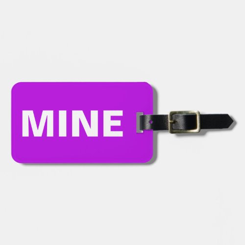 Funny Purple Mine Luggage Tag