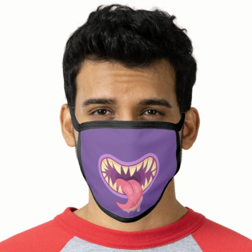 Funny Purple Monster Mouth  Teeth Face Mask
