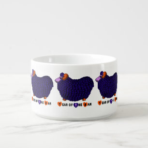 Funny Purple Ram Chinese Year Zodiac Chili Bowl