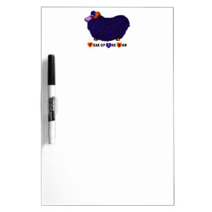 Funny Purple Ram Chinese Year Zodiac Erase Board