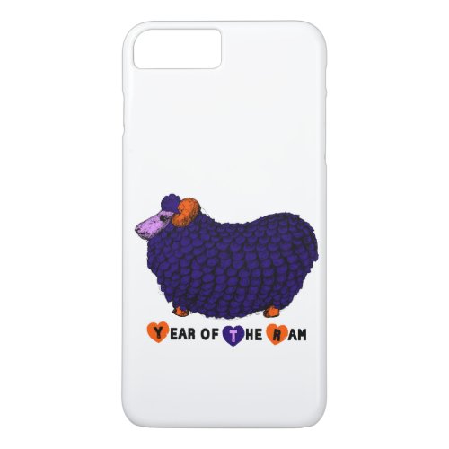 Funny Purple Ram Chinese Year Zodiac iPhone iPhone 8 Plus7 Plus Case
