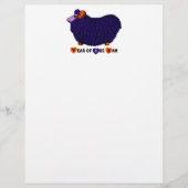Funny Purple Ram Chinese Year Zodiac Letterhead (Front)