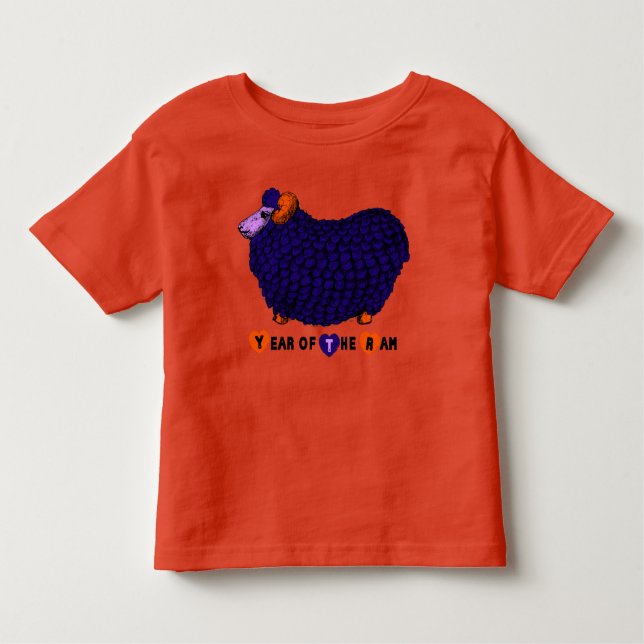 Funny Purple Ram Chinese Year Zodiac Toddler T Toddler T-shirt (Front)