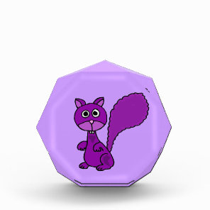 Funny Purple Squirrel Cartoon Award