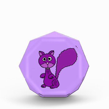 Funny Purple Squirrel Cartoon Award by naturesmiles at Zazzle