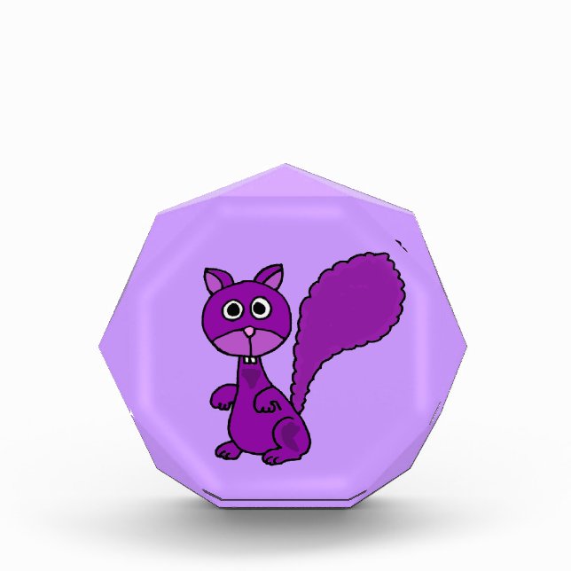 Funny Purple Squirrel Cartoon Award (Front)