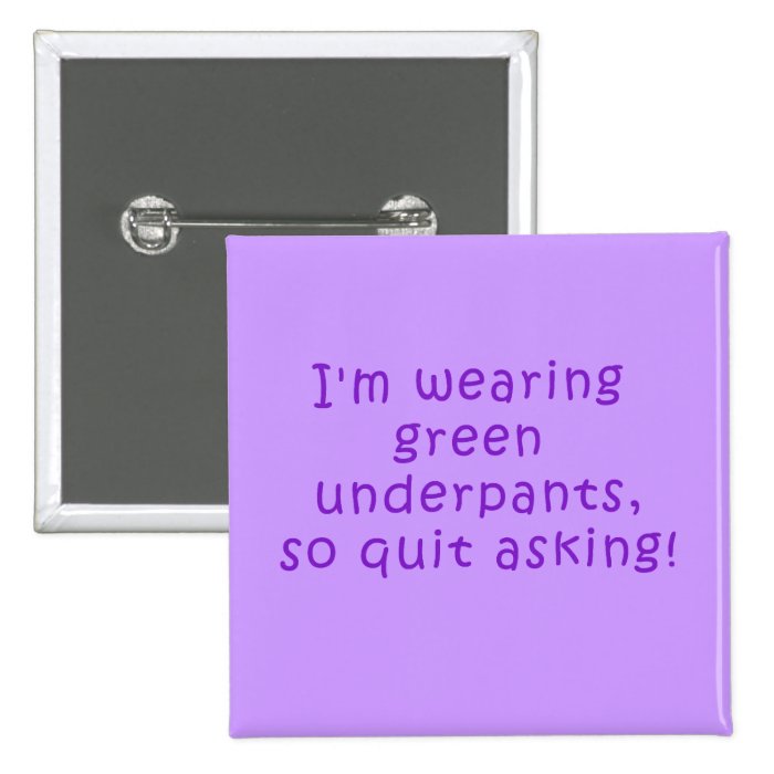 Funny Purple St. Patrick's Day t shirt Pinback Buttons