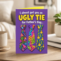 Funny Purple Ugly Tie Father's Day Joke