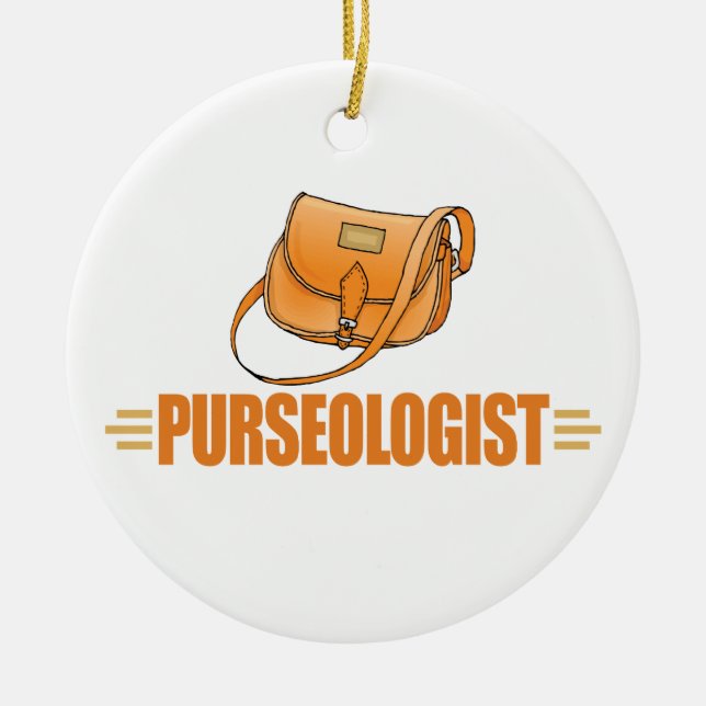 Funny Purse Lover Ceramic Ornament (Front)