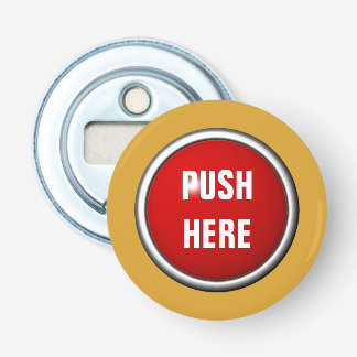 funny push here button bottle opener