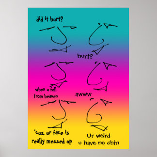 Funny put-down flirting - talking heads poster