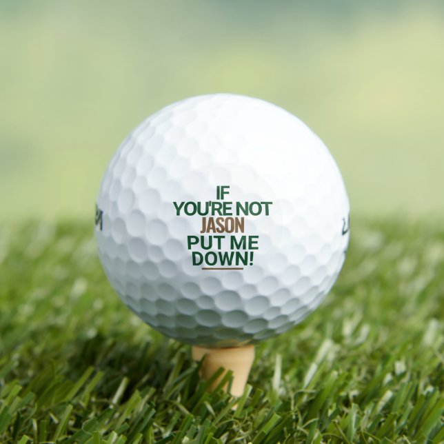 Funny Put Me Down Personalized Golf Balls (Insitu Tee)