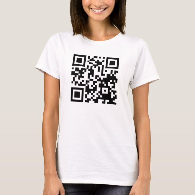 Funny QR code curiosity killed the cat T-Shirt (Front)