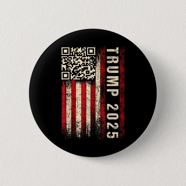 Funny Qr Donald Trump Dancing 4745 Code Video  Button (Front)