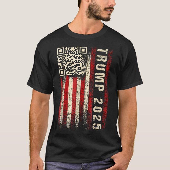 Funny Qr Donald Trump Dancing 47_45 Code Video  T-Shirt (Front)