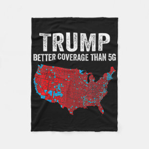 Funny Qr President Trump 4547 (on Back) Trump Danc Fleece Blanket