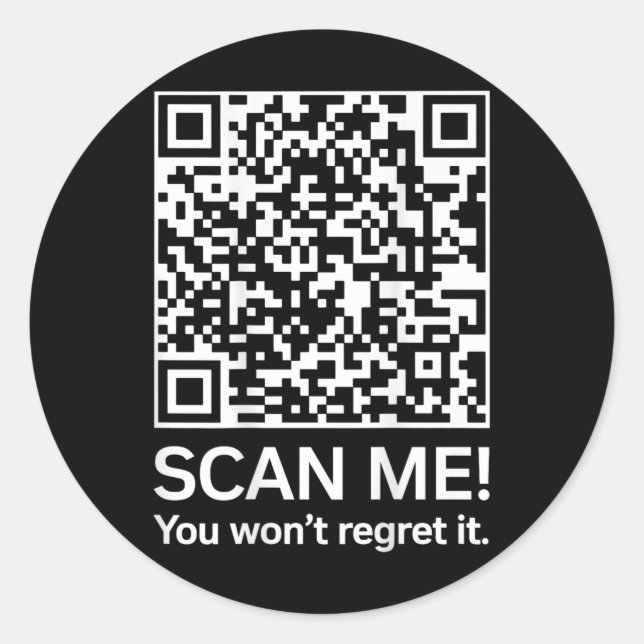 Funny Qr President Trump 4547 Trump Dancing Code ( Classic Round Sticker (Front)