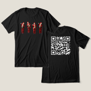 Funny QR President Trump 45 47 Dancing Code Xmas Tri-Blend Shirt