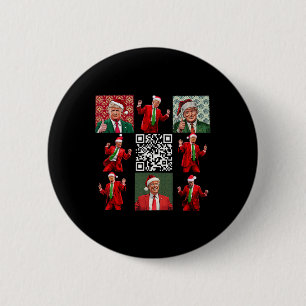 Funny Qr President Trump Christmas Dancing Dance M Button