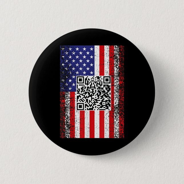 Funny Qr President Trump Code Dance  Button (Front)